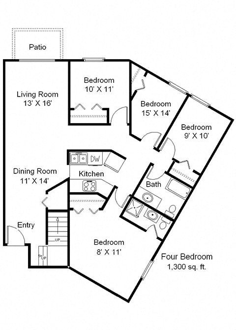 Jefferson Square_4 Bedroom Floor Plan